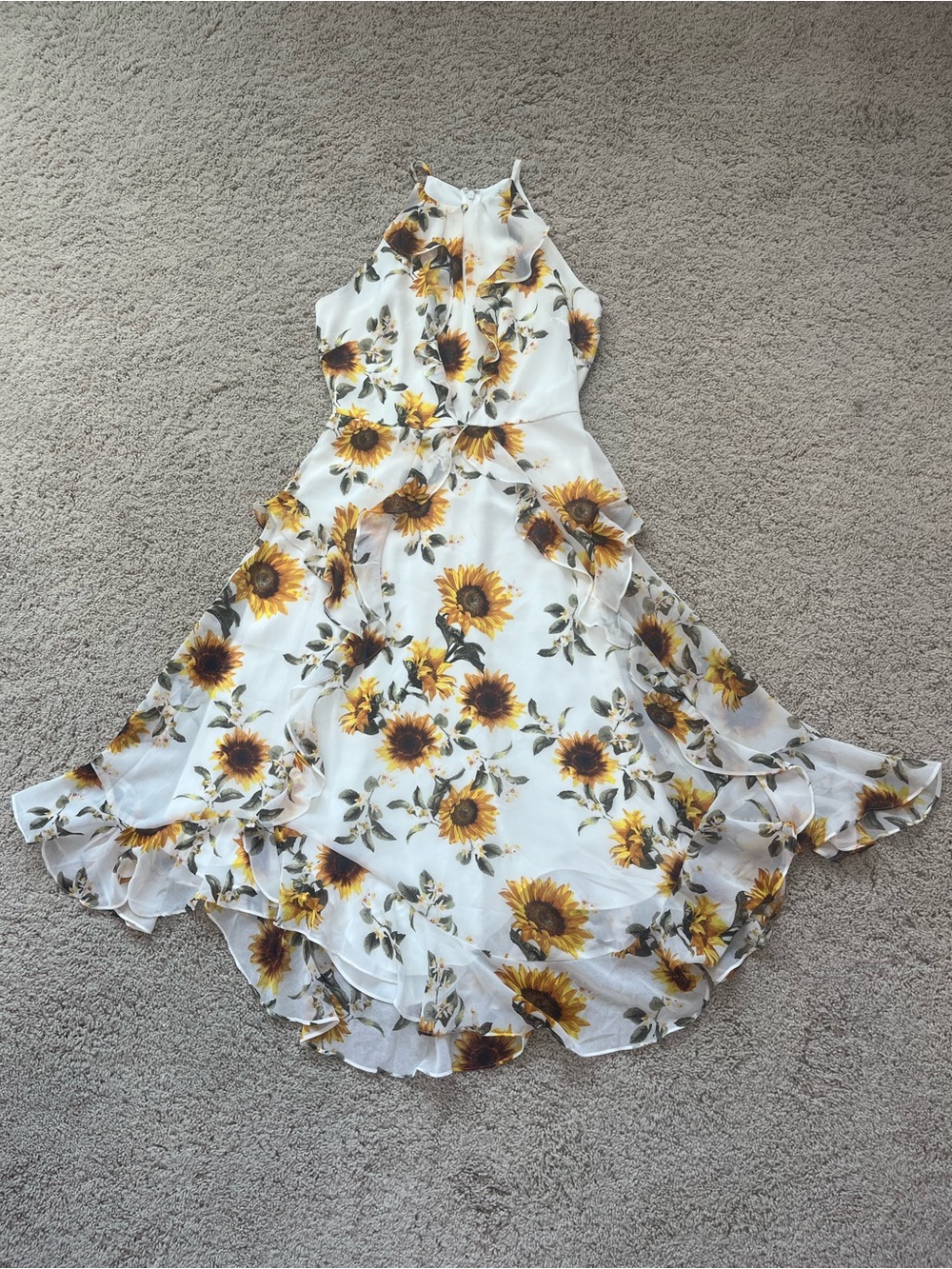 white house black market sunflower dress